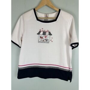 K Wear by Korey Short Sleeve Boutique Graphic Top T-Shirt Vintage Women's Size S